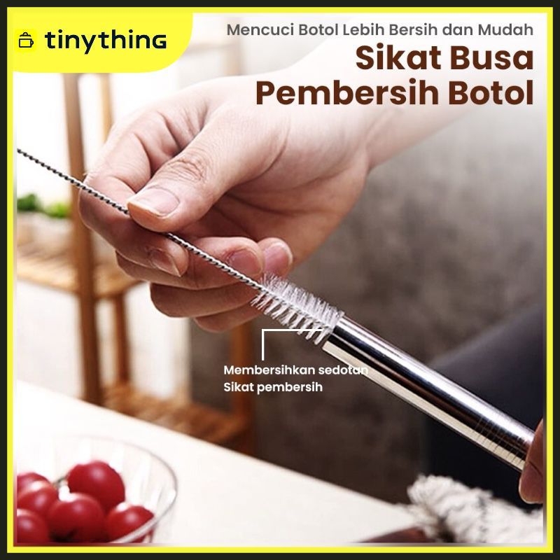 Sikat Sedotan Stainless Steel / Pembersih Sedotan / Pembersih Sedotan Stainless Steel