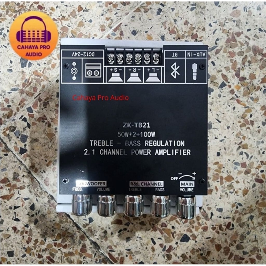 ZK-TB21 Power Class D Penguat Daya Bluetooth Bass 2.1 Daya 50 Watt * 2 + 100 Watt