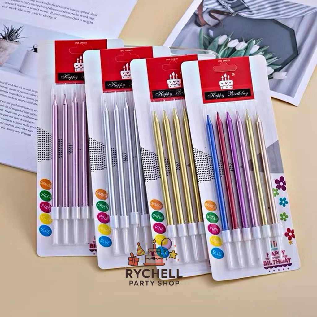 LILIN METALIK PANJANG | LILIN METALIK PESTA ULANG TAHUN