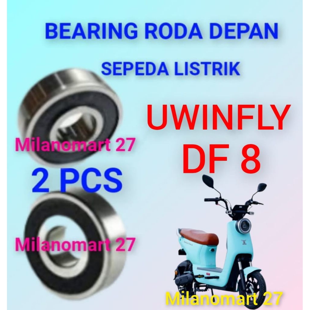 bearing roda depan sepeda listrik uwinfly df8 laker klahar roda depan sepeda listrik uwinfly df 8