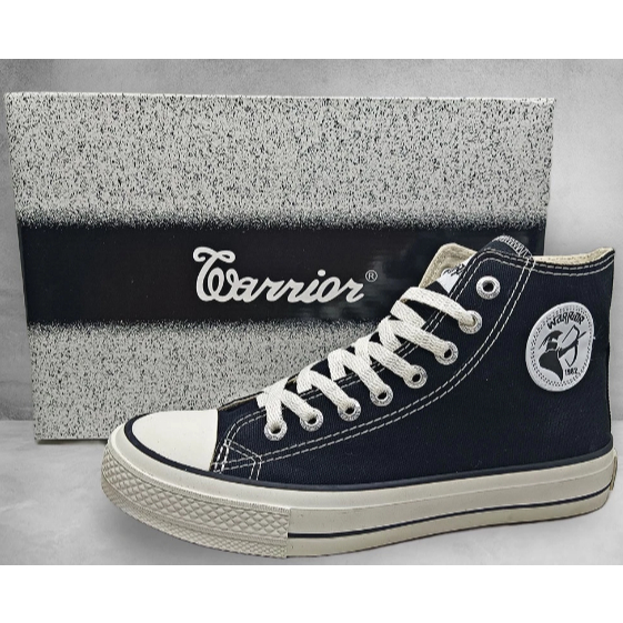 Sepatu Warrior Athena High Hitam Putih / Sepatu Warrior Athena HC Black / White - Sepatu Sekolah War