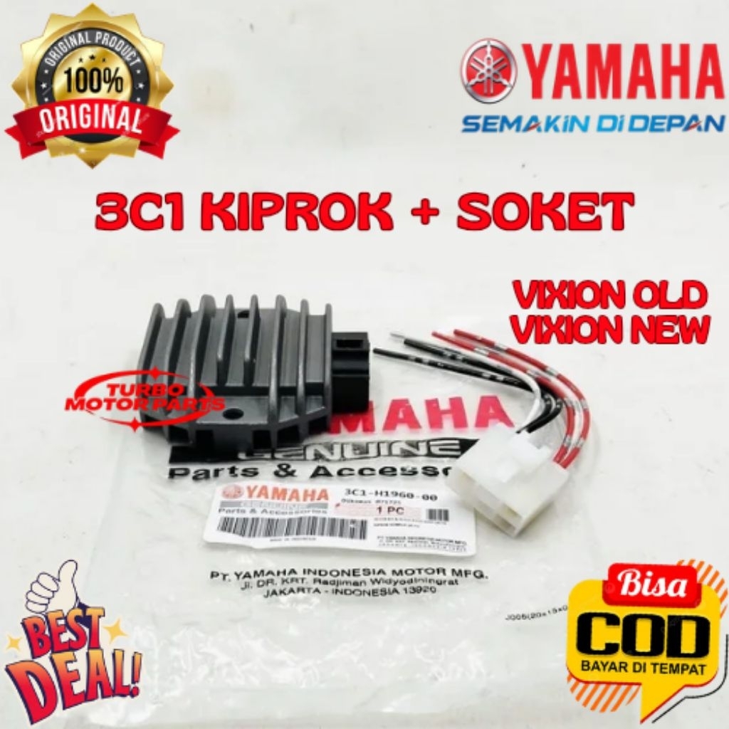 KIPROK + SOKET ORIGINAL YAMAHA KODE 3C1, KIPROK + SOKET VIXION OLD, KIPROK + SOKET VIXION NEW