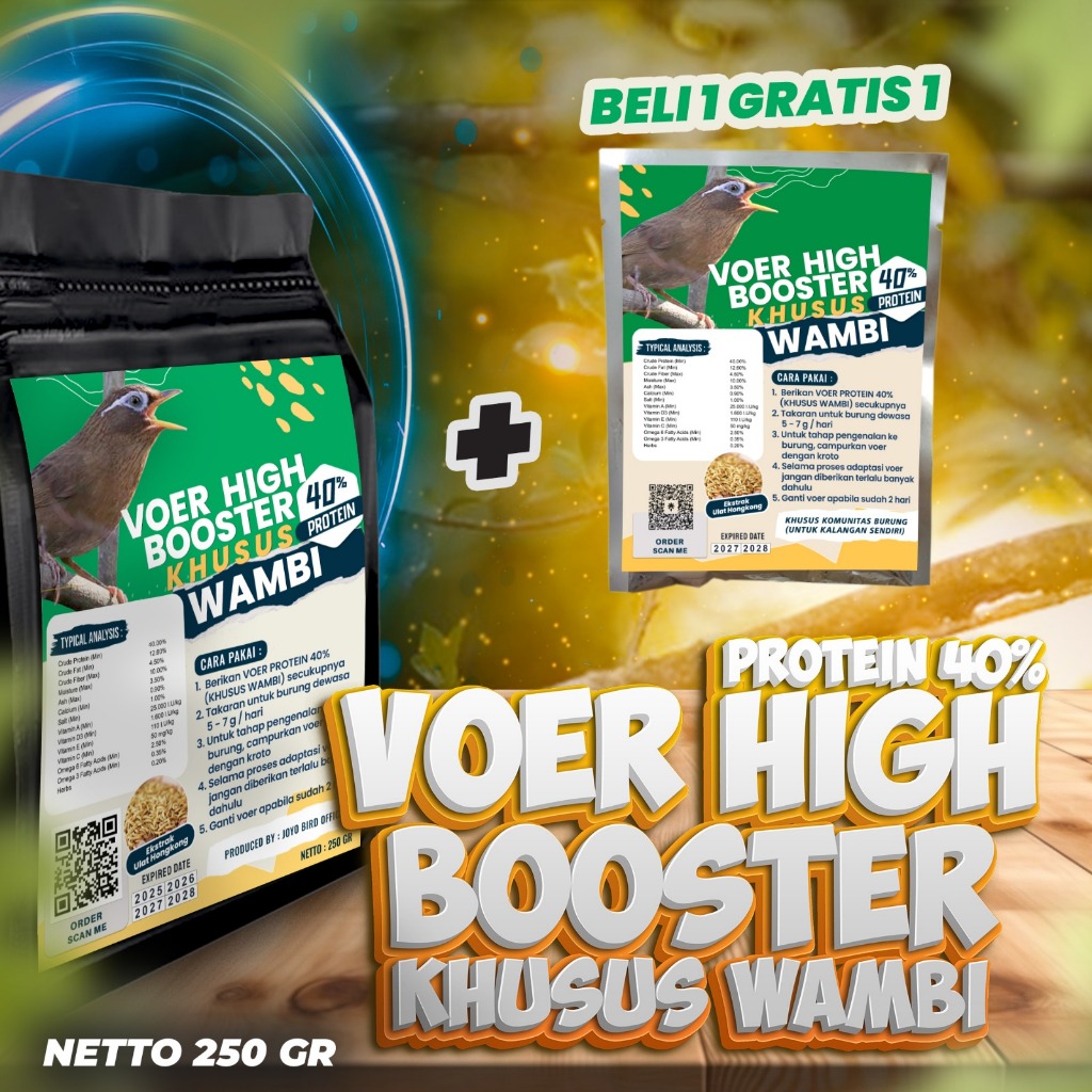 MAKANAN BURUNG WAMBIE | VOER WAMBIE JUARA LOMBA WAMBIE | EKSTRAK ULAT HONGKONG | PAKAN JUARA LOMBA W