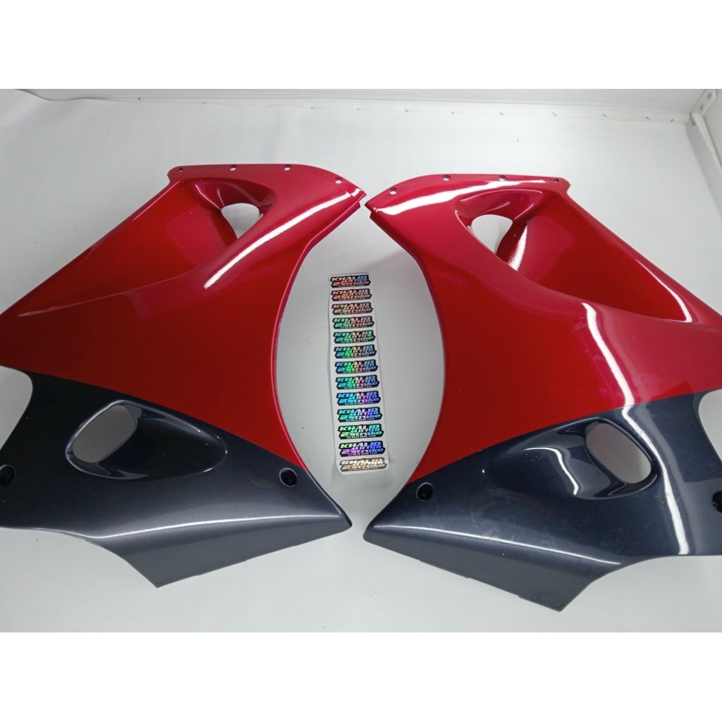 SAYAP ATAS FAIRING COVER SAYAP FAIRING ATAS NINJA RR OLD WARNA MERAH MARUN ORIGINAL KAWASAKI PART 55
