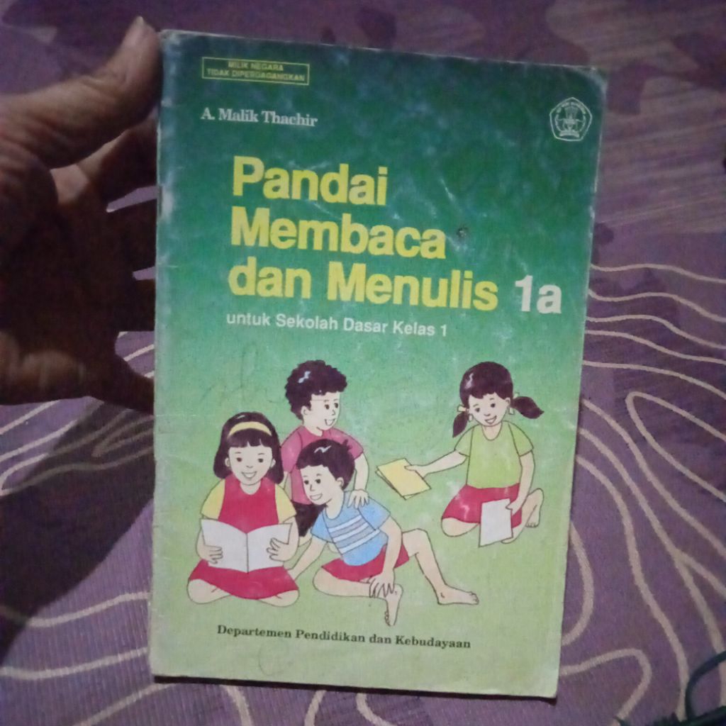 buku Pandai Membaca dan Menulis 1a untuk SD kelas 1, buku original jadul