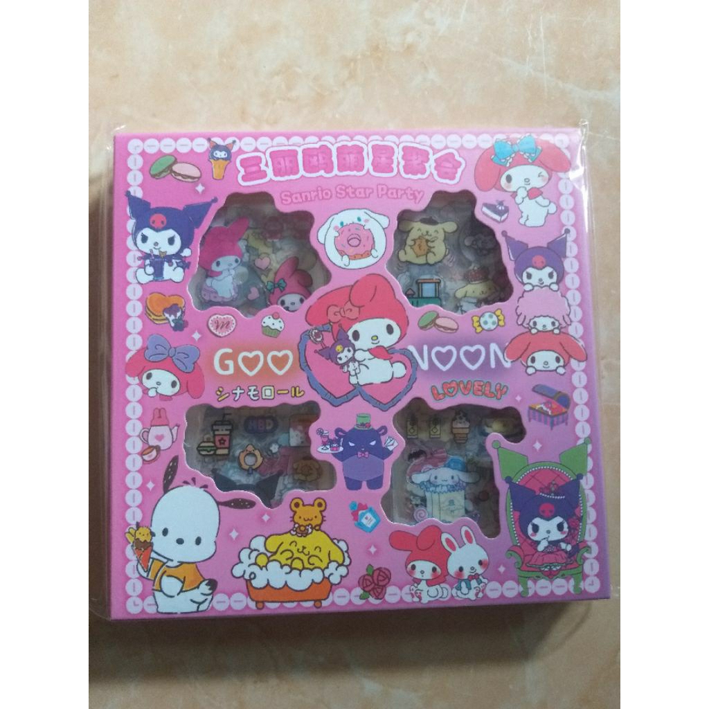 STIKER KARAKTER LUCU ISI 100PCS | Stiker karakter kuromi sanrio isi 100pcs