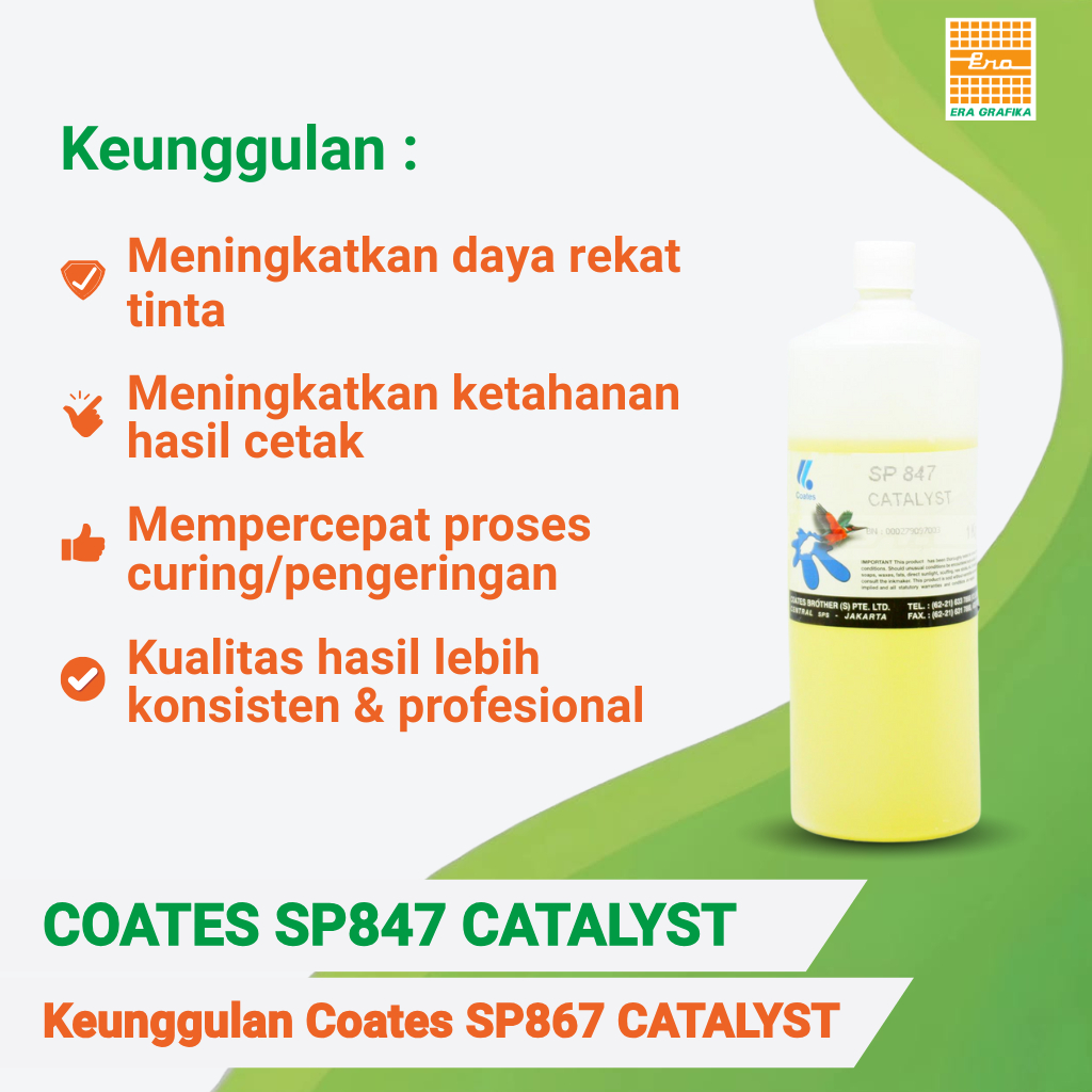 COATES Catalyst SP847 untuk Sablon Gelas & Kaca | Katalis Pengeras Tinta Sablon 25, 50, 100gr