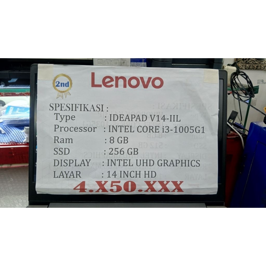 [PROMO RAMADHAN] LENOVO IDEAPAD V14-IIL INTEL CORE i3-1005G1 RAM 8GB SSD 256GB