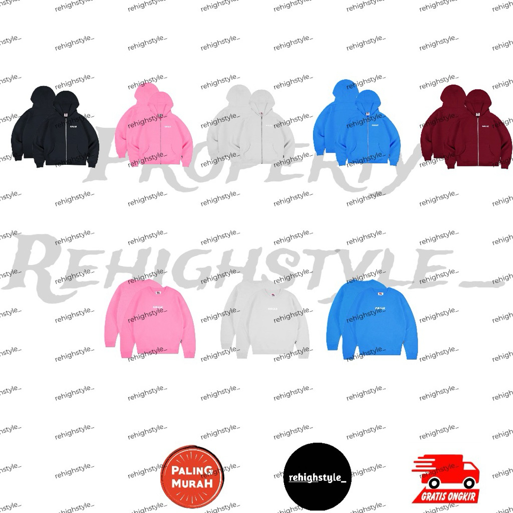 ZIP HOODIE BOXY CALLE UP PINK / CALLE UP MAROON / CALLE UP BLUE / CALLE UP GREY / CALLE UP BLACK / C