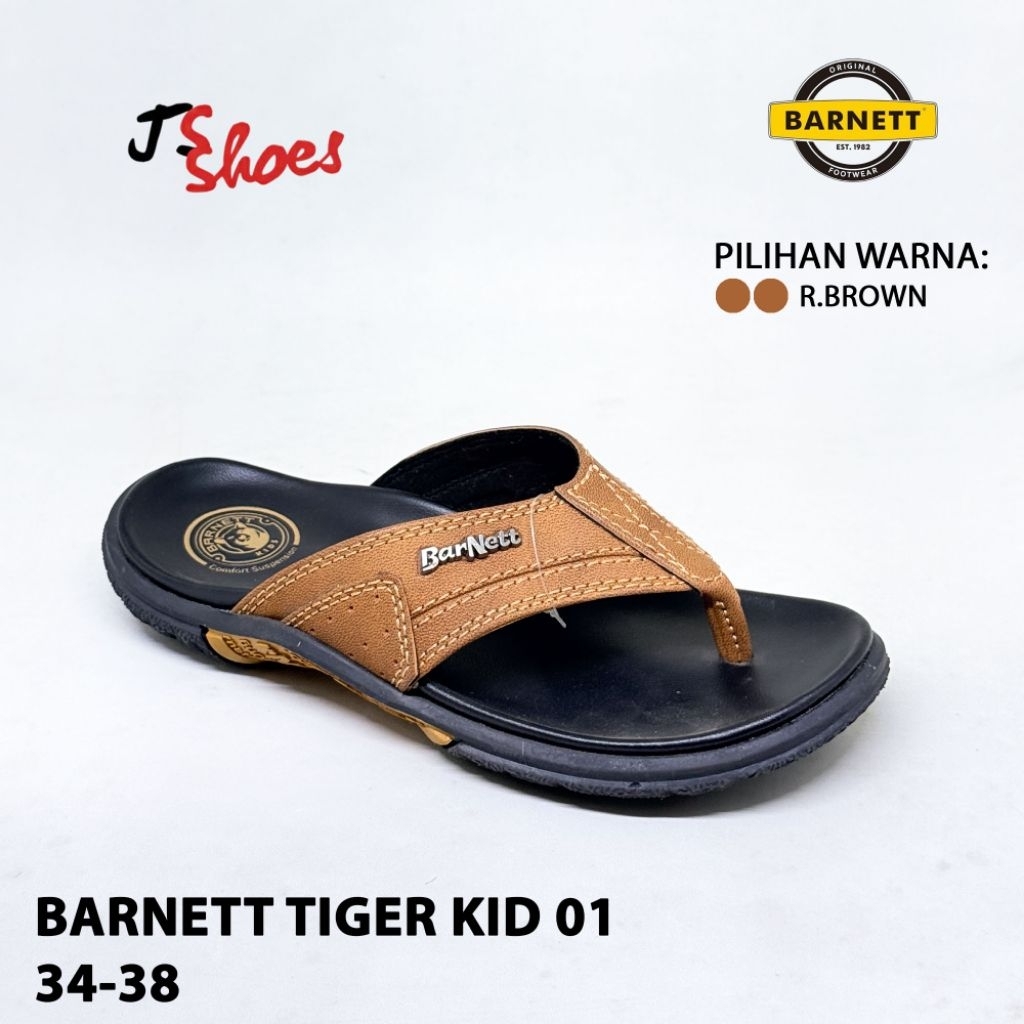 BARNETT TIGER KID 01 - SANDAL JEPIT CASUAL ANAK COWOK MERK BARNETT ORIGINAL