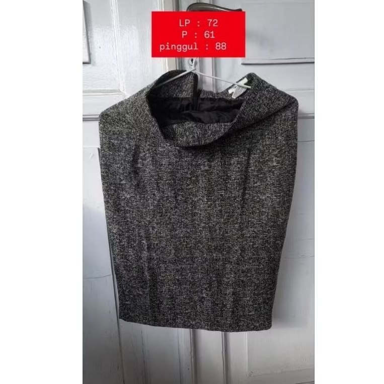 Rok Linen Hitam Putih