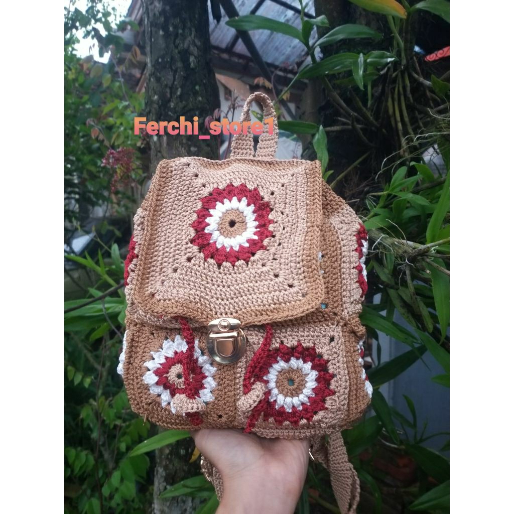 Tas Ransel Rajut Joda coksuHANDMADE