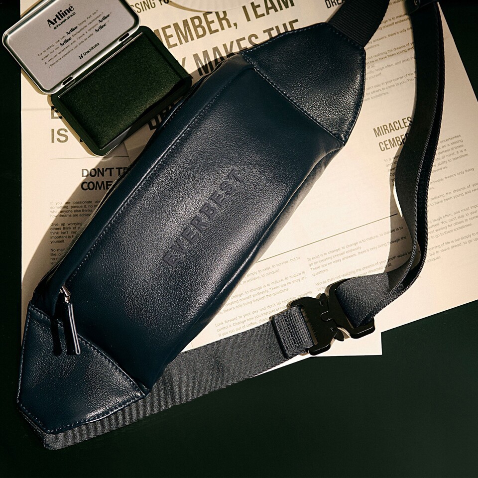 TAS SELEMPANG DADA/PINGGANG PRIA EVERBEST MEN SLING CHEST/WAIST BAG ORIGINAL BRANDED HITAM BLACK EM3