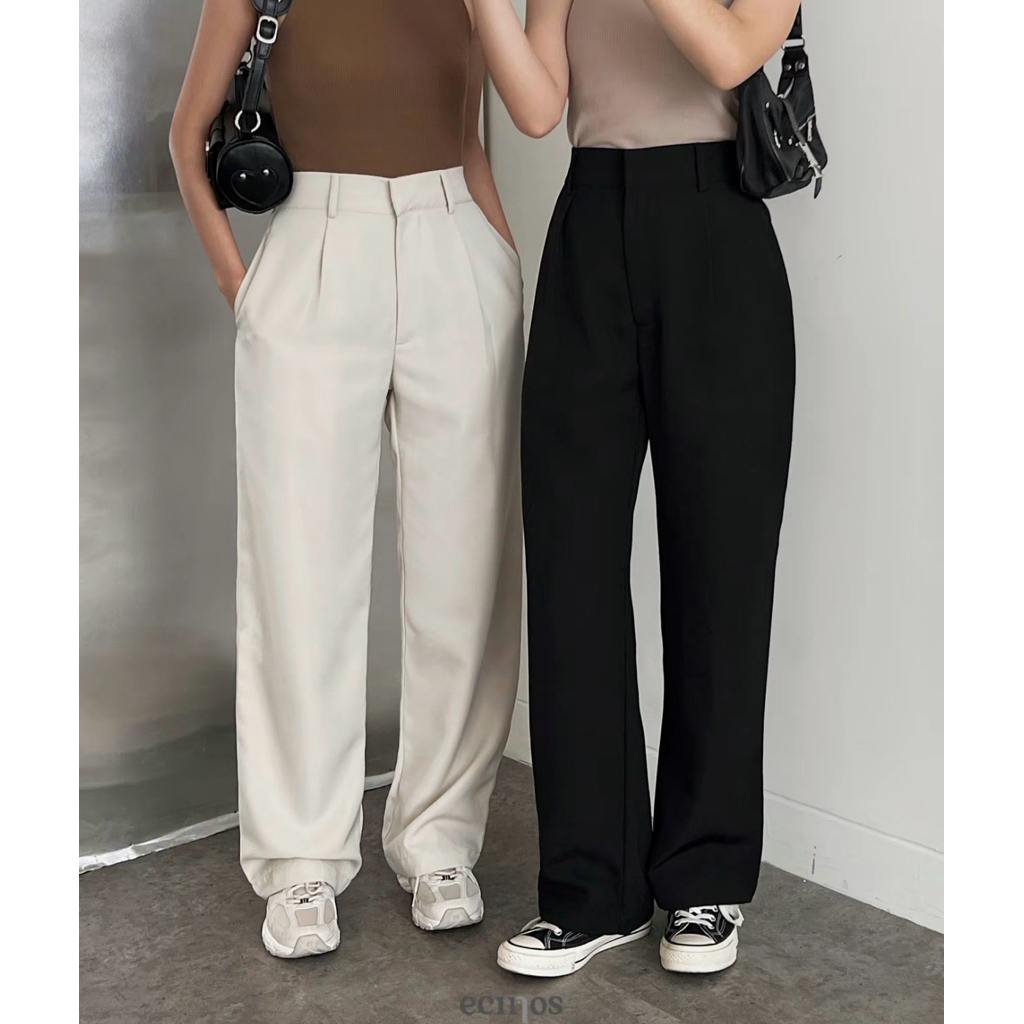 ECINOS - Museum 2.0 Pants Beige / Celana Panjang Wanita