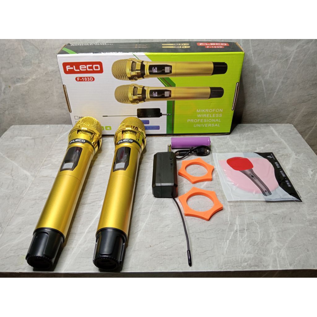 mic wireless fleco F-103D isi 2 mic