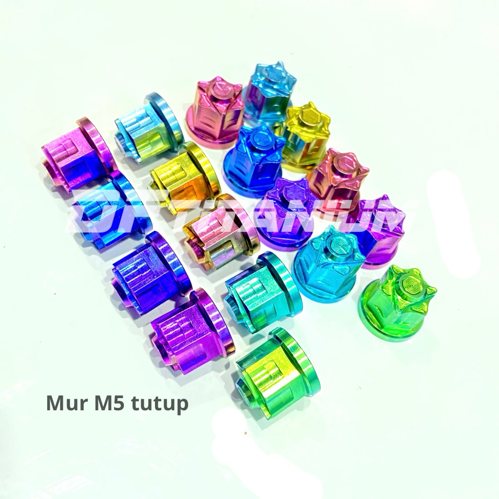 mur titanium M5 tutup / mur drat 8 tutup / close nut