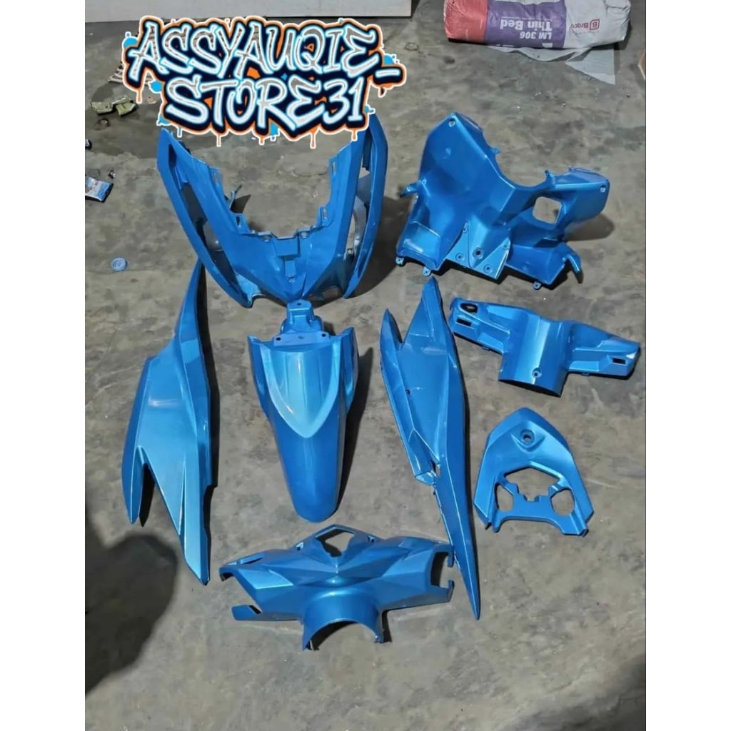 Cover full body halus vario 125 old/lama KZR custom warna biru relaxa