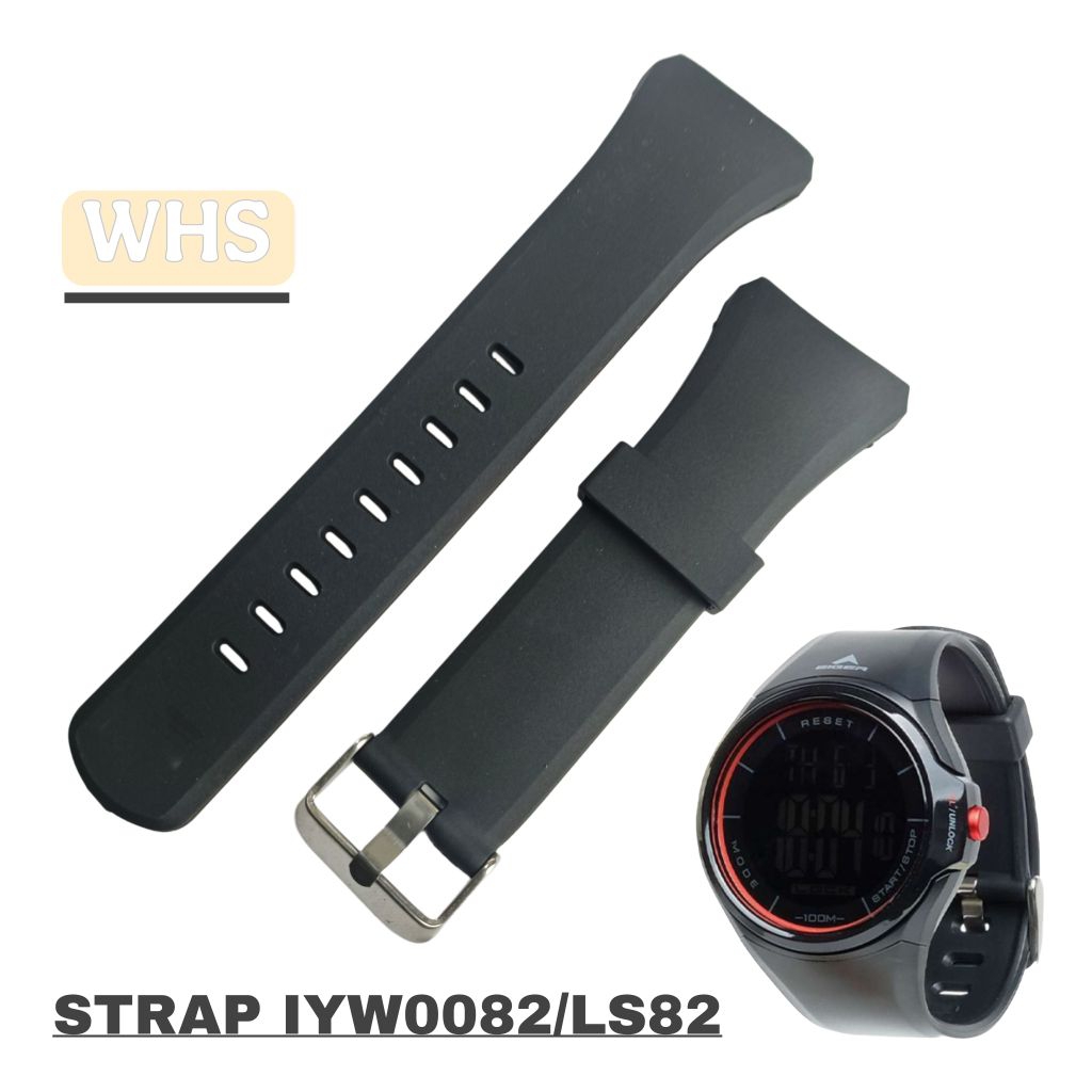 Tali Jam Tangan IYW0082 IYW82 LS82 Eiger Rubber Hitam