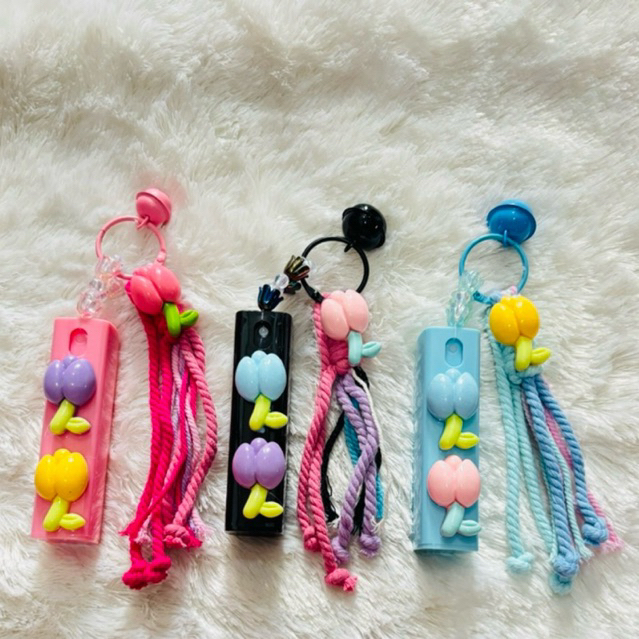Bagcharm Gantungan Kunci Ganci Tas Botol Spray Parfum Handsanitizer macrem