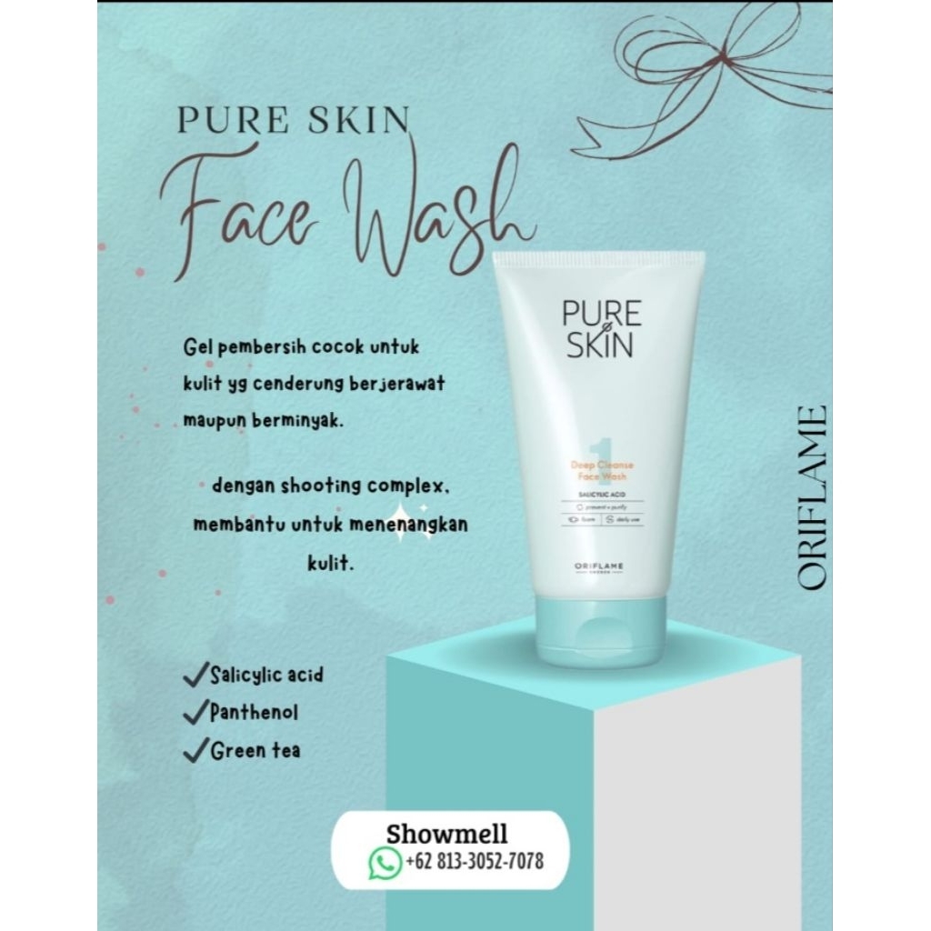 FACE WASH/ Deep cleanserer Pure Skin/Oriflame.