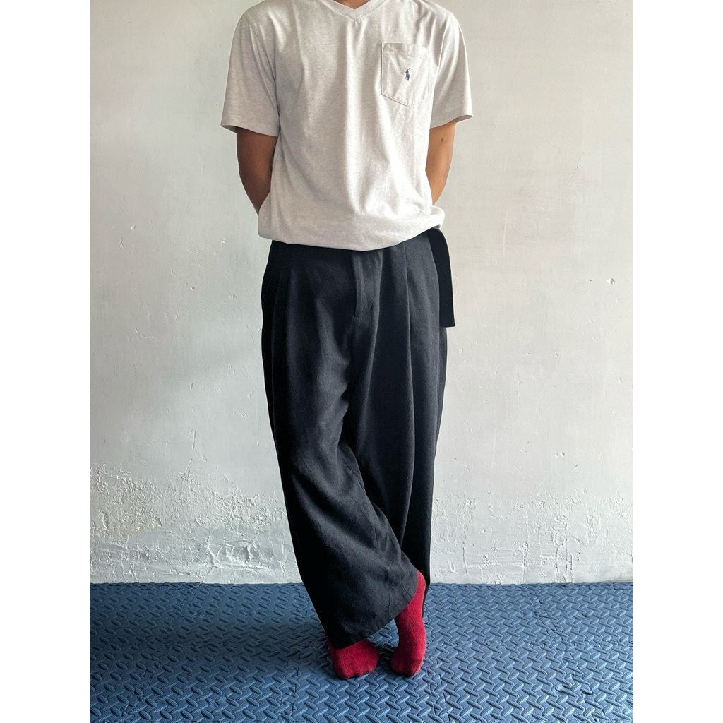 Uniqlo Comptoir Des Cotonniers Trousers Wool —Dark Grey