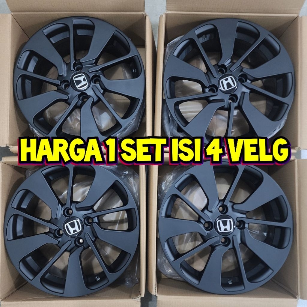 (HARGA U/ 4 VELG) VELG BRIO RS URBANITE  R.15 model ORI FREE ONGKIR, FREE PAKING KAYU & PENTIL TUBEL