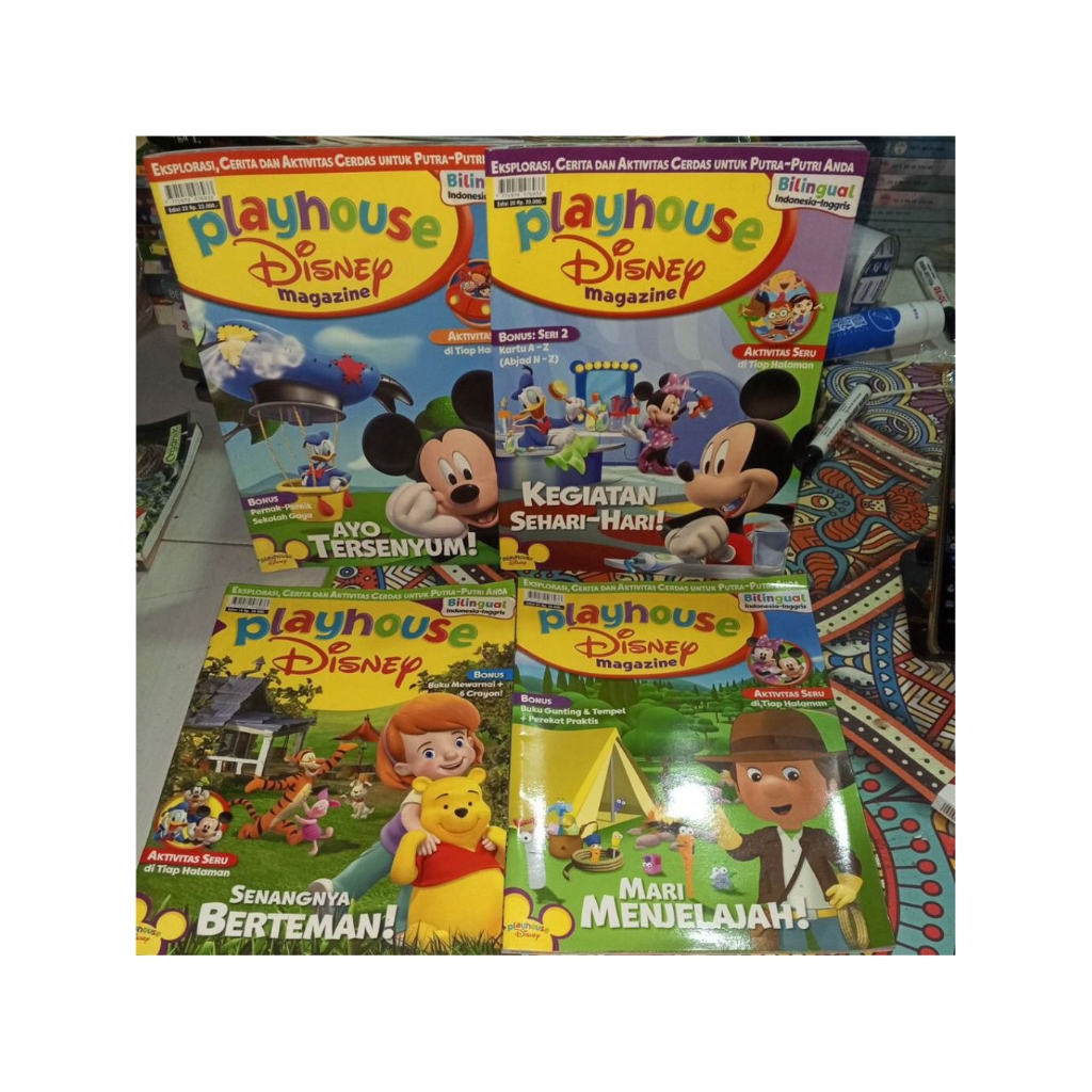 majalah playhouse Disney bilingual 4 paket.