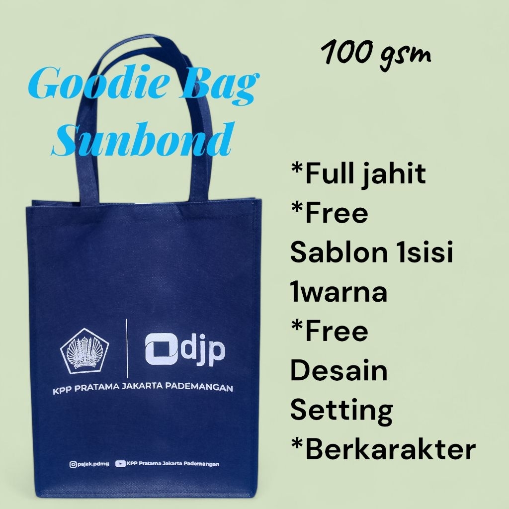 Tas spunbond, tas custom, goodiebag custom, goodiebag jahit