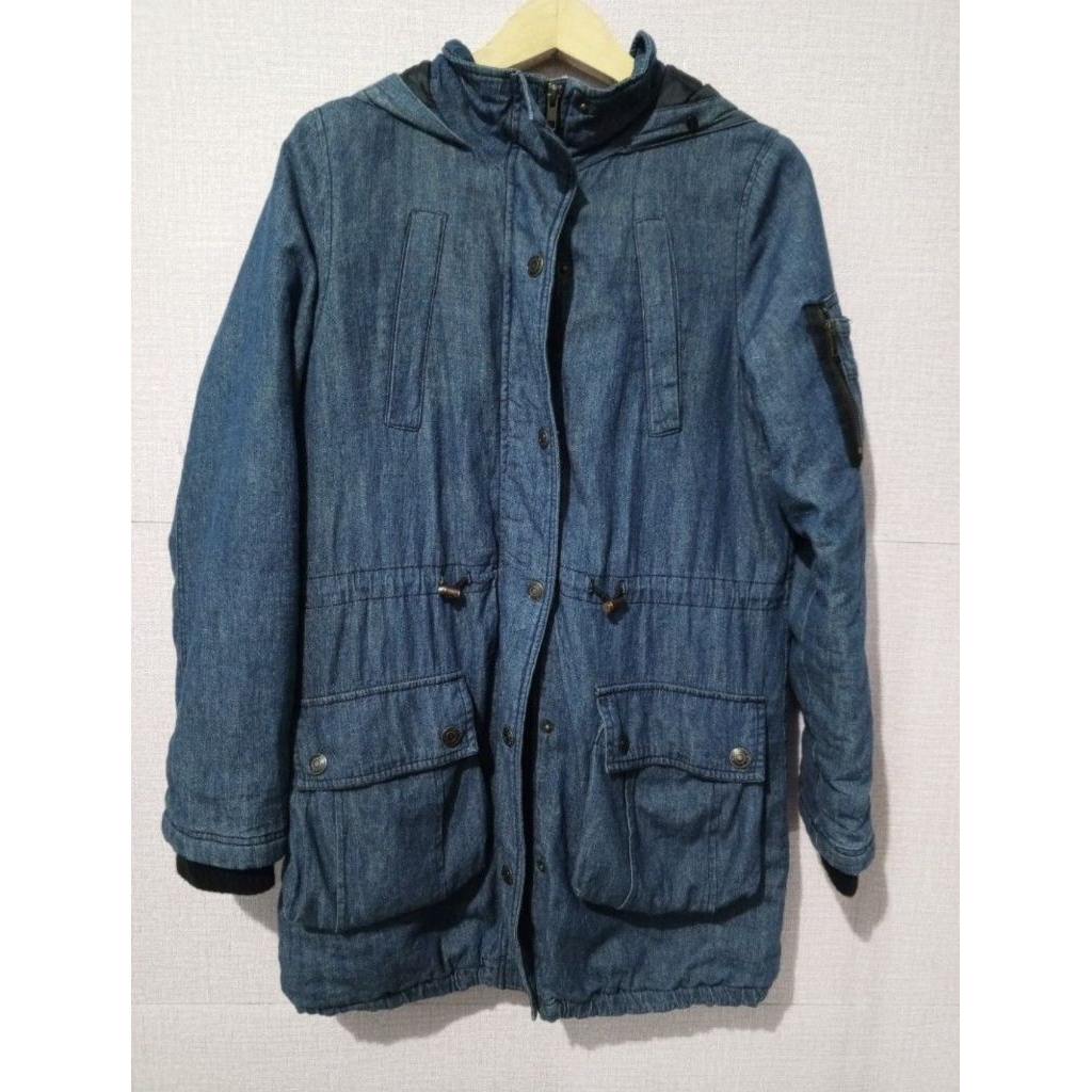 baju jacket parka Hoodie jeans denim lovetoxic size M fit L second