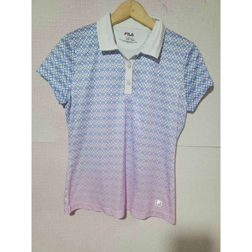 Baju kaos olahraga wanita lengan pendek Fila sport size S fit M second