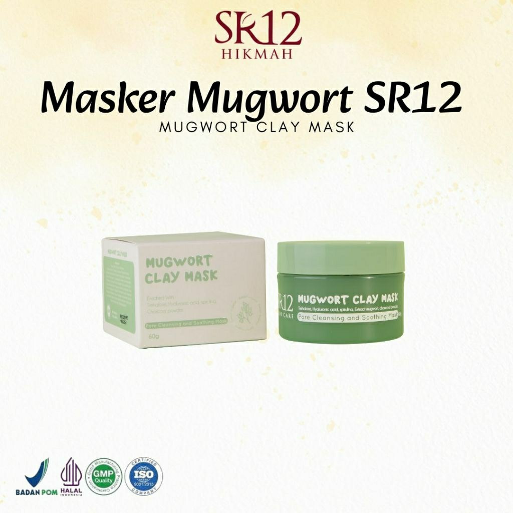 SR12 Mugwort Clay Mask Original | Masker Mugwort Korea untuk Jerawat & Pori | Clay Mask Pembersih Wa