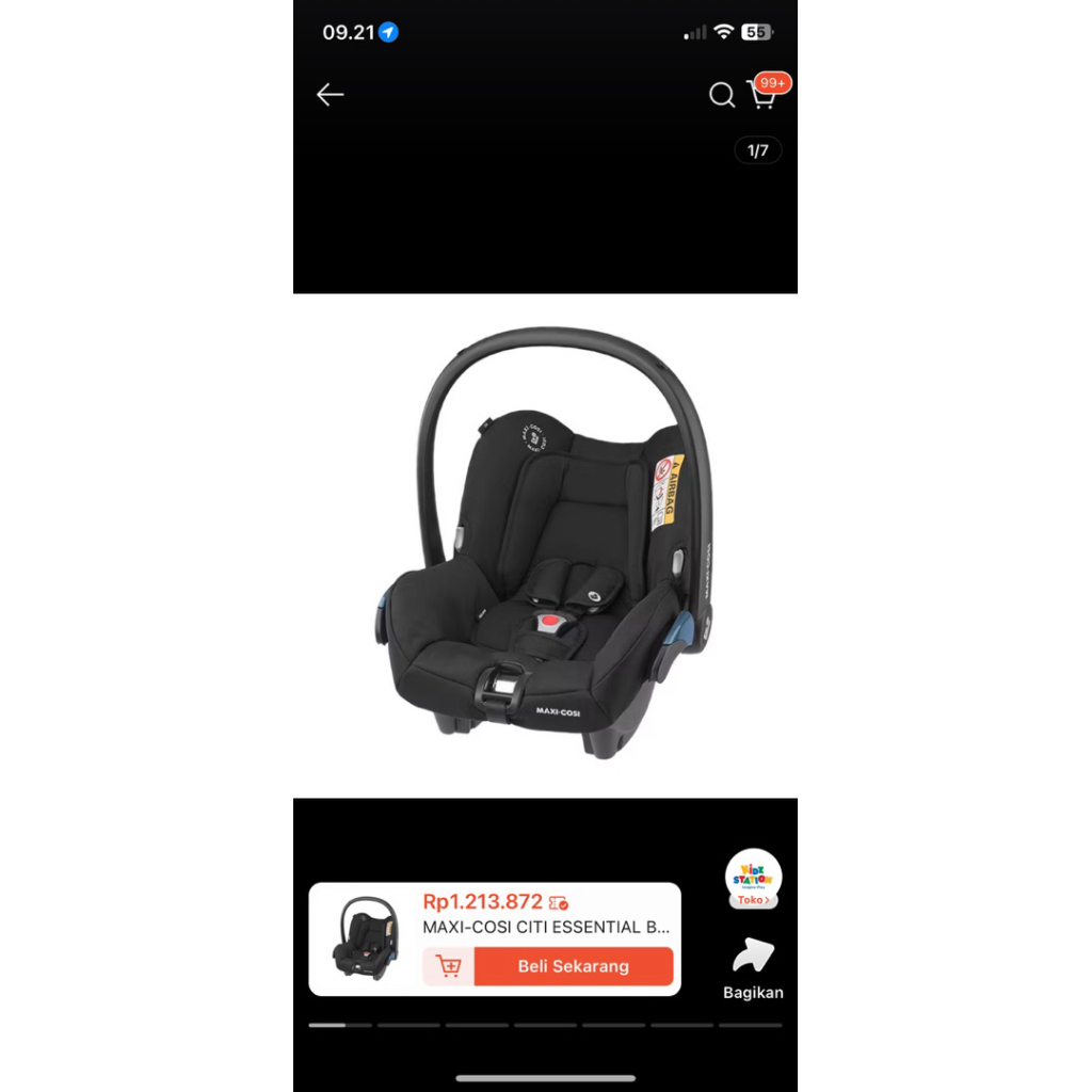 preloved car seat maxi cosi