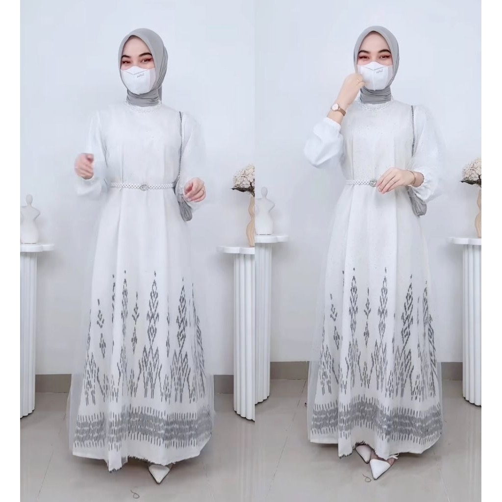 Gamis Tenun Wanita Modern - Gratis Belt