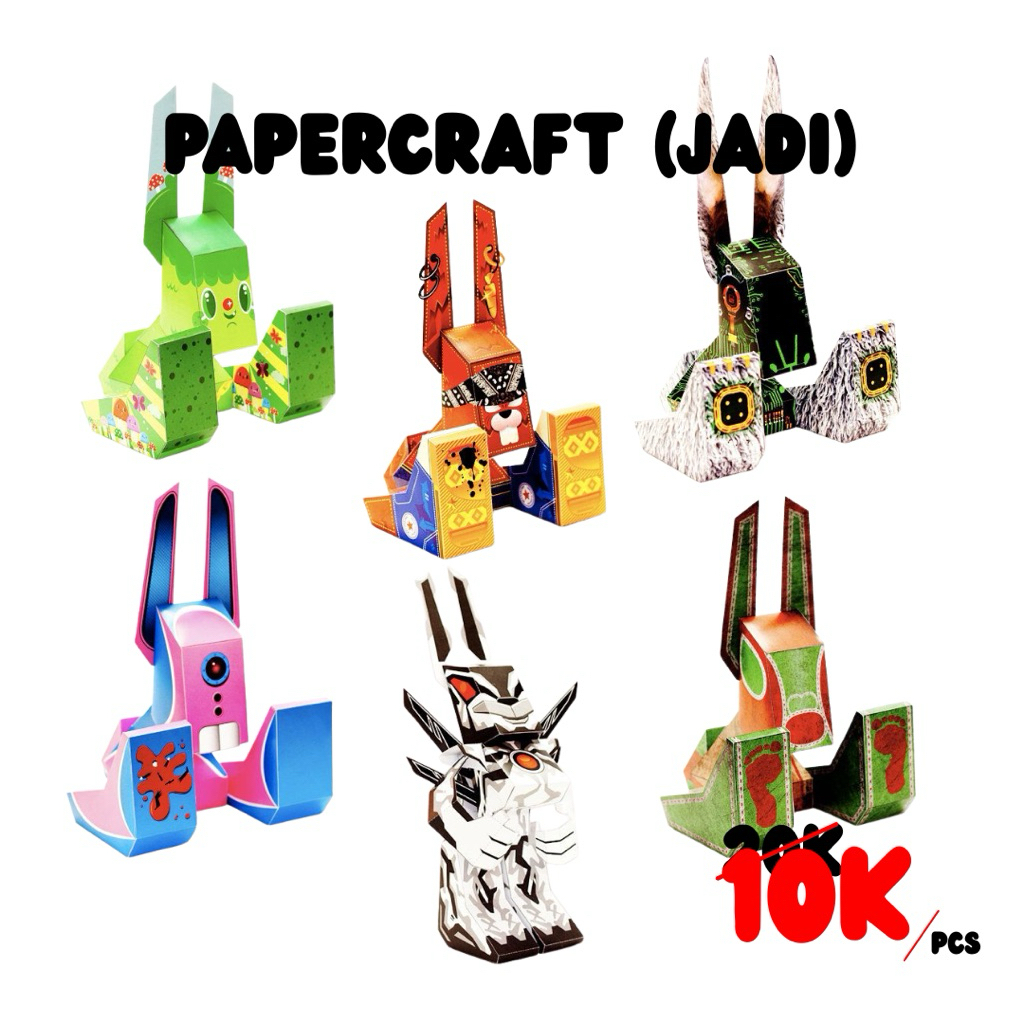 PAPERCRAFT JADI | PAJANGAN | MODEL KELINCI ROBOT