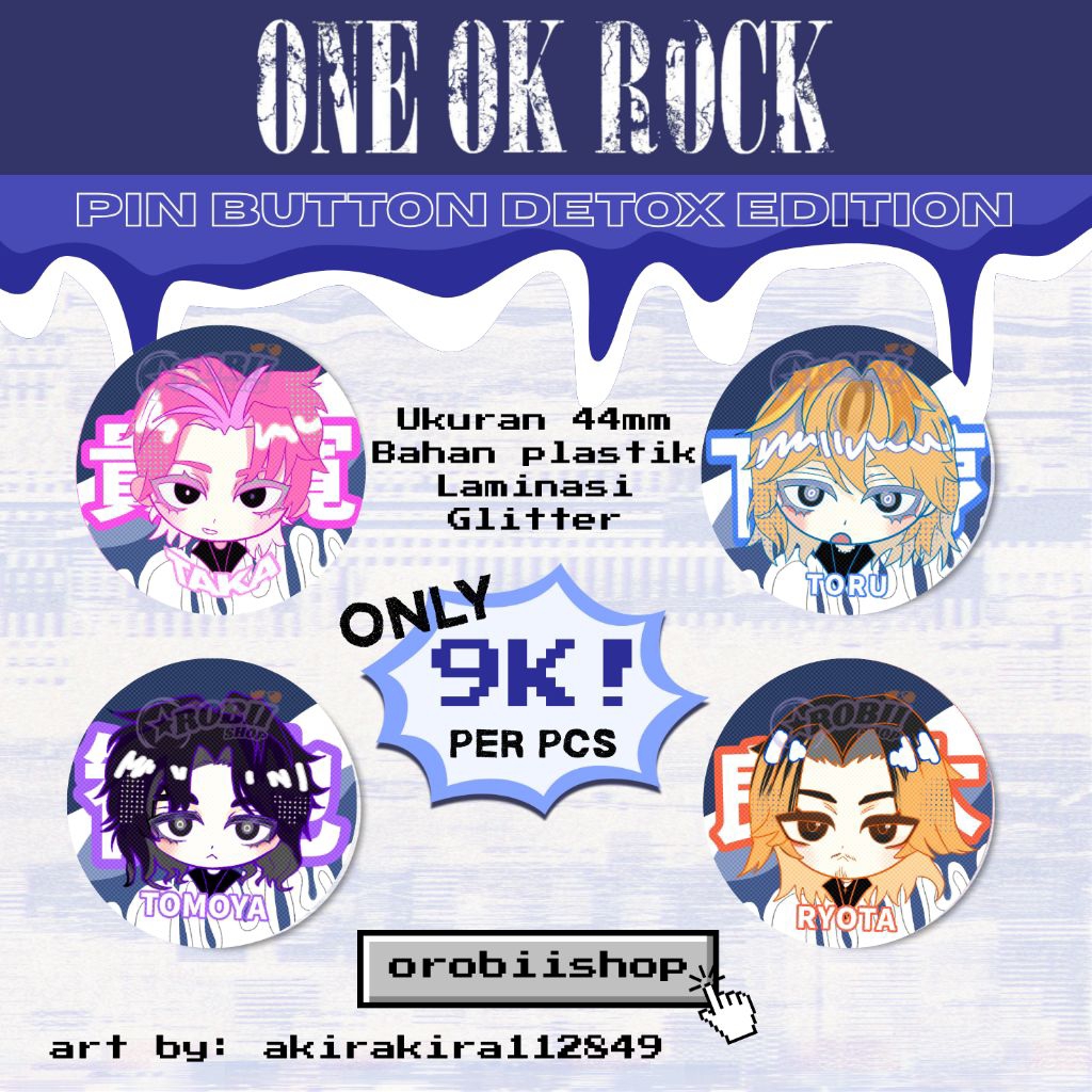 ONE OK ROCK Pin Button Fan Merch by orobiishop