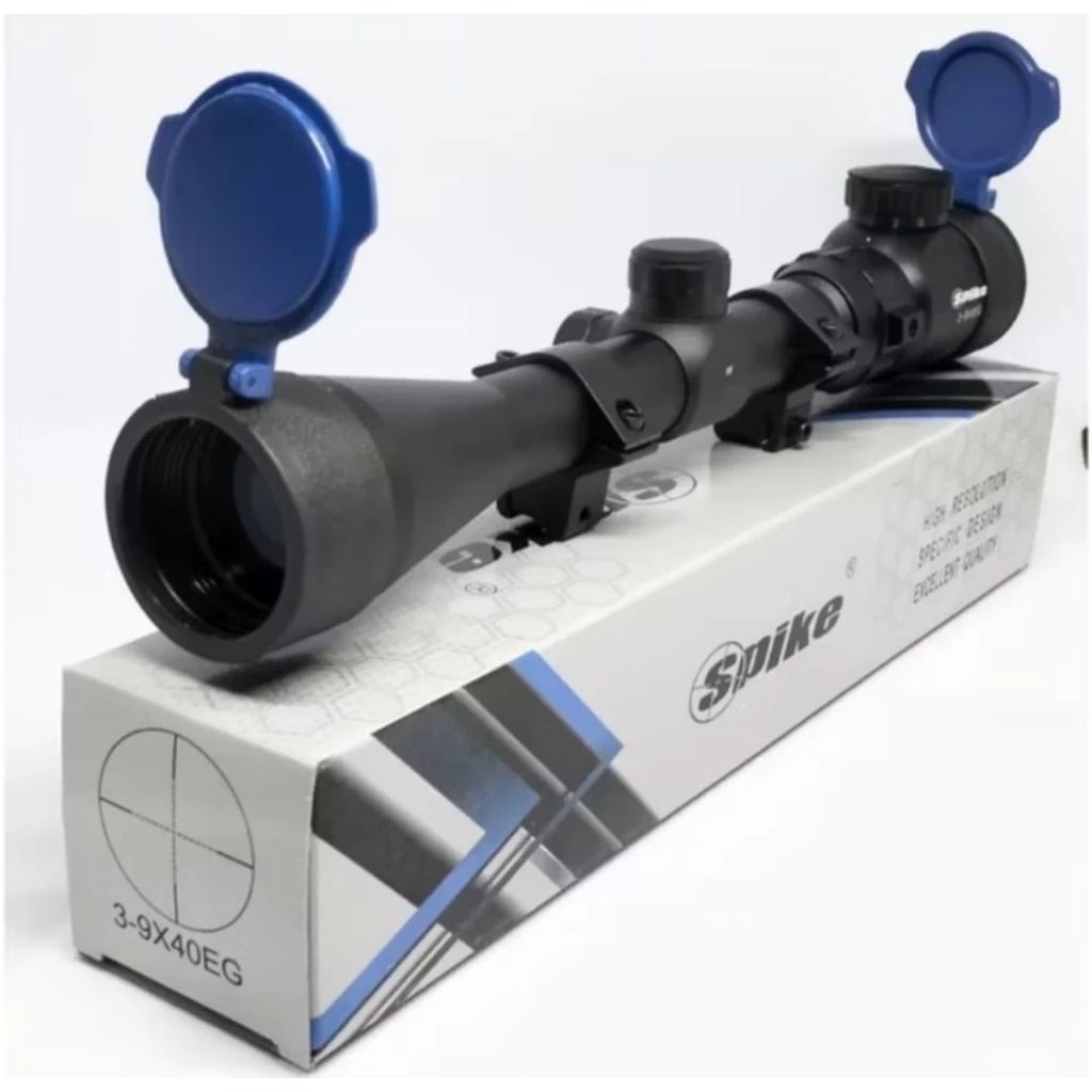 Teleskop Teropong Angin Bushnell BSA Gamo Reticle HK 3-9x40 RGB Tutup Flip Biru,Tahan Getaran Berkua