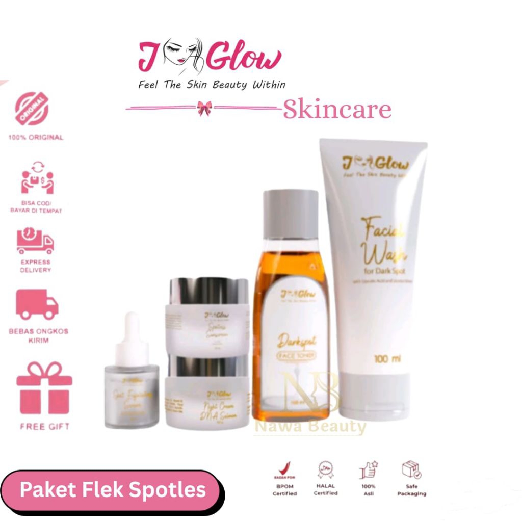JGLOW PAKET Flek-Jglow Skincare Mengatasi flek hitam diwajah