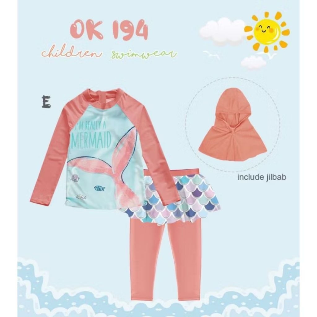 Baju renang anak muslim siza 12 murah makassar