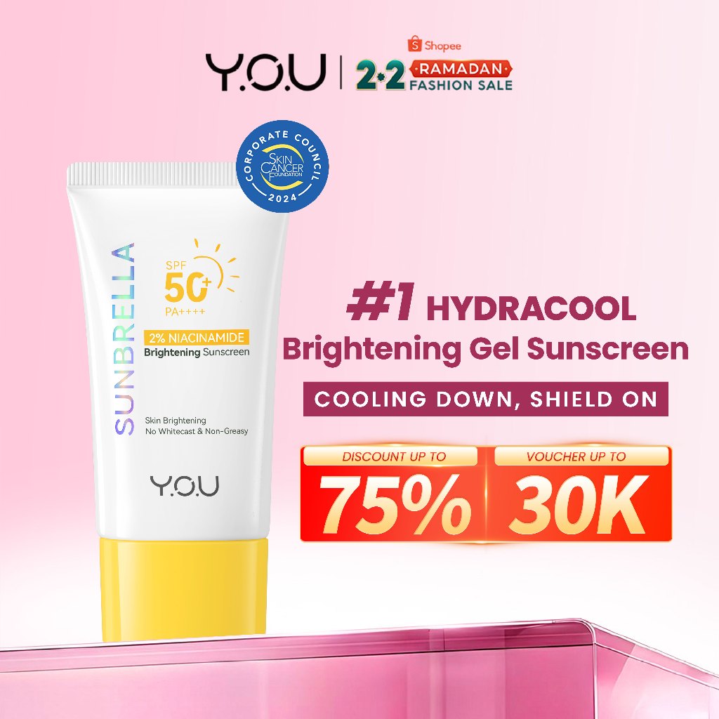 YOU Sunbrella 2% Niacinamide Brightening Sunscreen Cooling Sunscreen Sunscreen Sensasi Dingin Sunscr