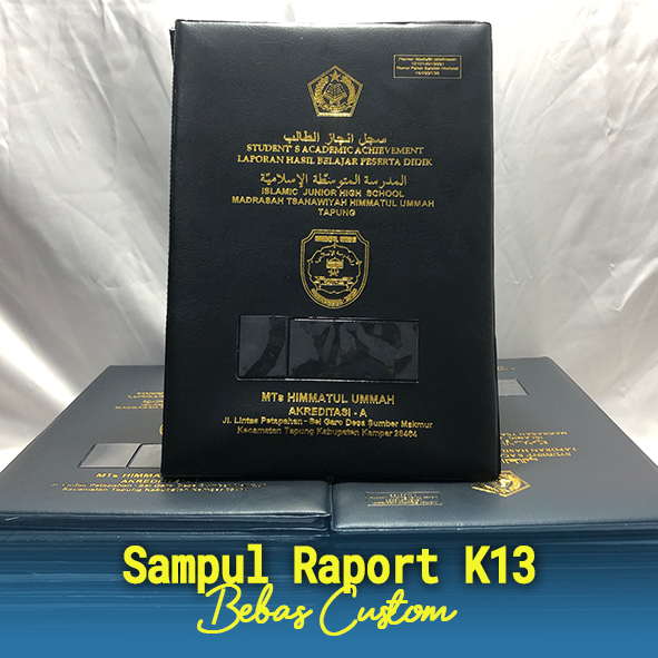 Sampul Raport K13 Ukuran A4/F4, Sampul Raport Cover Embos Warna Gold/Silver, Sampul Raport Pekanbaru