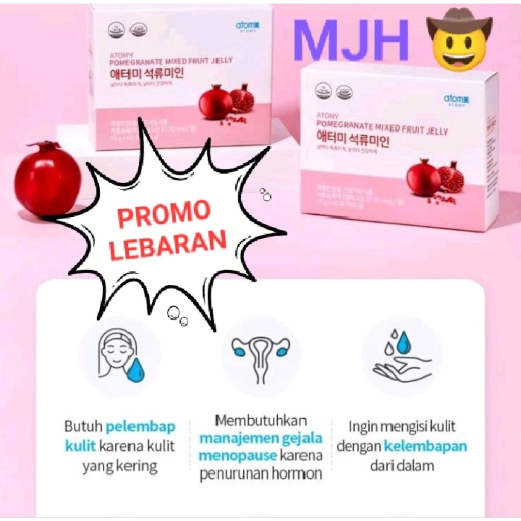 Pomegranate Atomy mixed fruit jelly exp 2027 isi 60 sachet