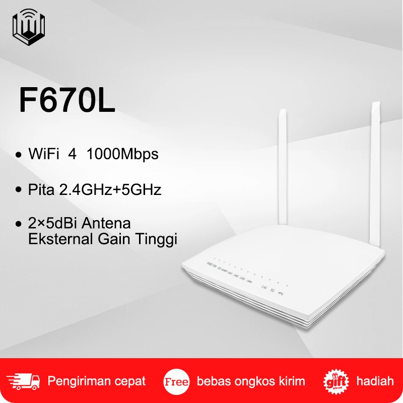 Modem XPON EPON GPON ZTE F670L OMCI Dual Band Dual Band Wifi ONT With Adapter