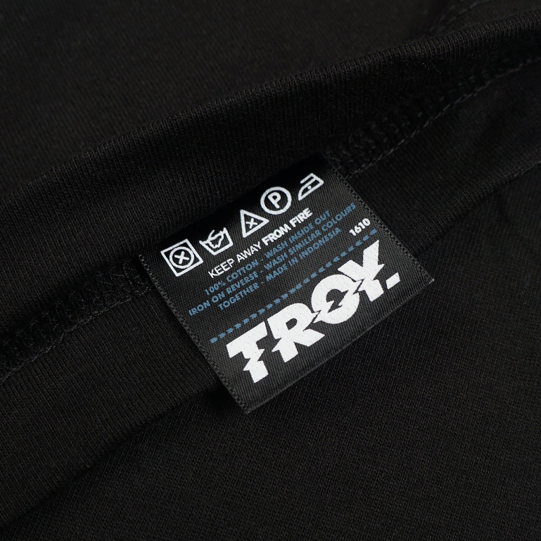 Troy Company Neck Strip Tshirt Black Busyfy - Kaos Lengan Pendek Kaos Hitam KST 3079-3W2B