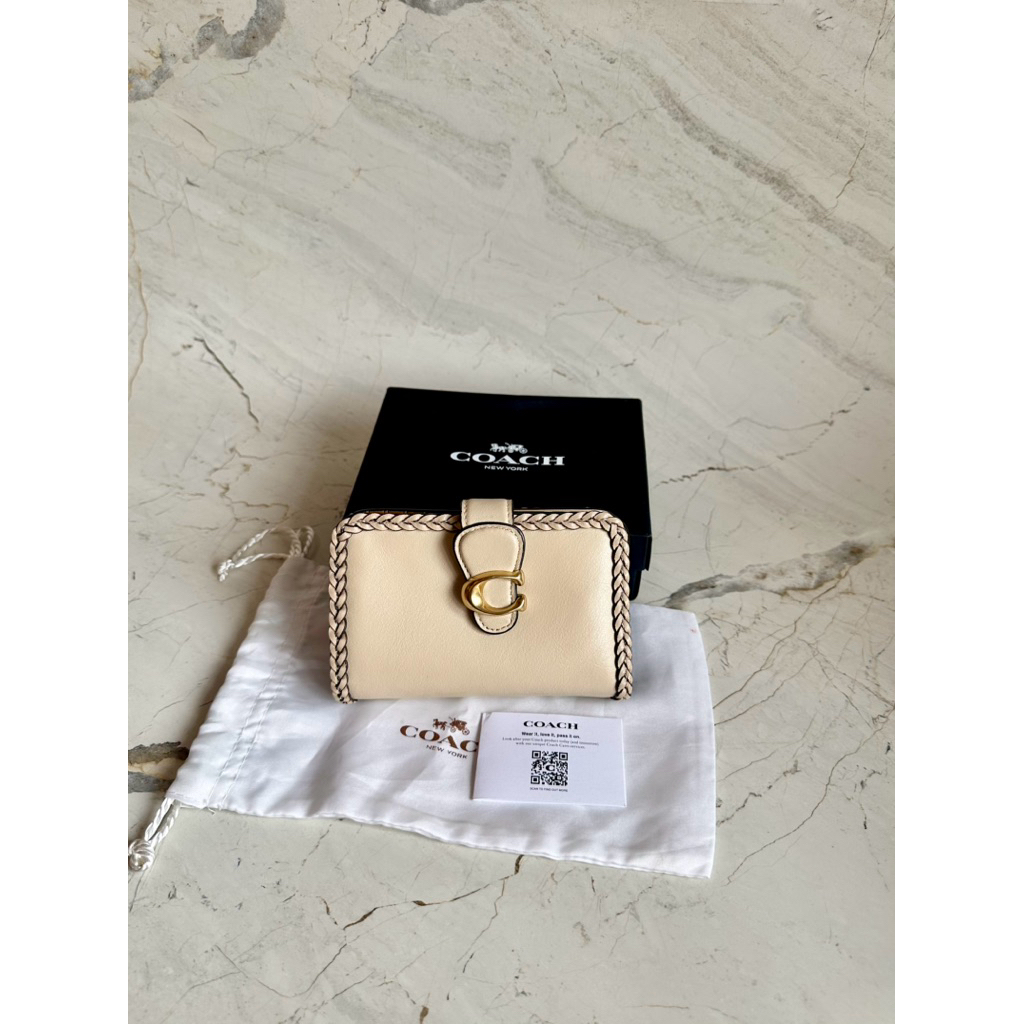 like new coach wallet tabby cream authentic original preloved dompet leather