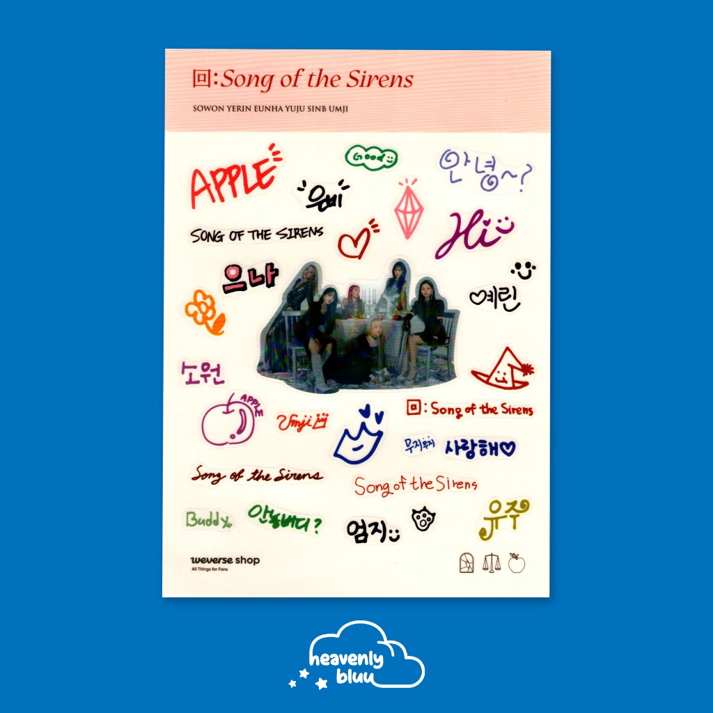 [OFFICIAL] GFRIEND HANDWRITING STICKERS SONG OF THE SIRENS PRE-ORDER BENEFIT | SOWON YERIN EUNHA YUJ