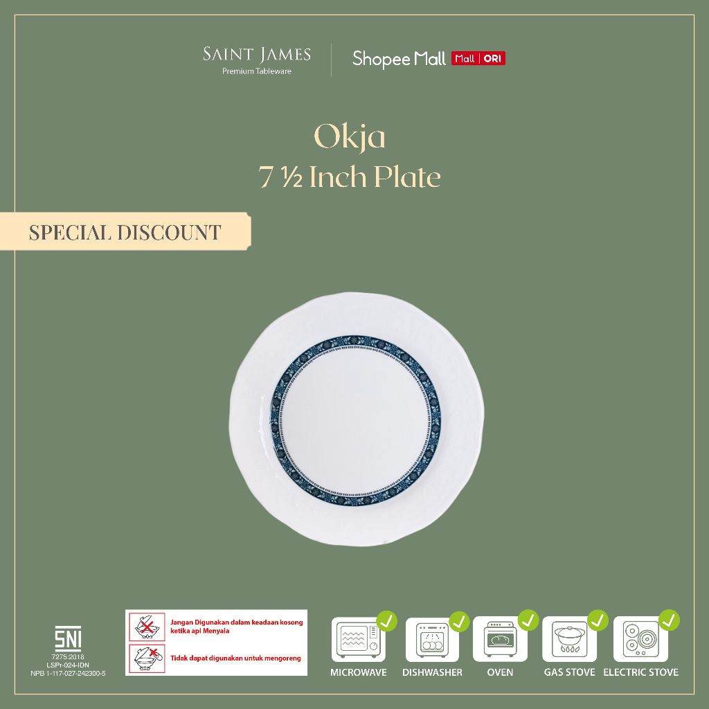 Saint James 6 1/2 Inch Coupe plate Okja
