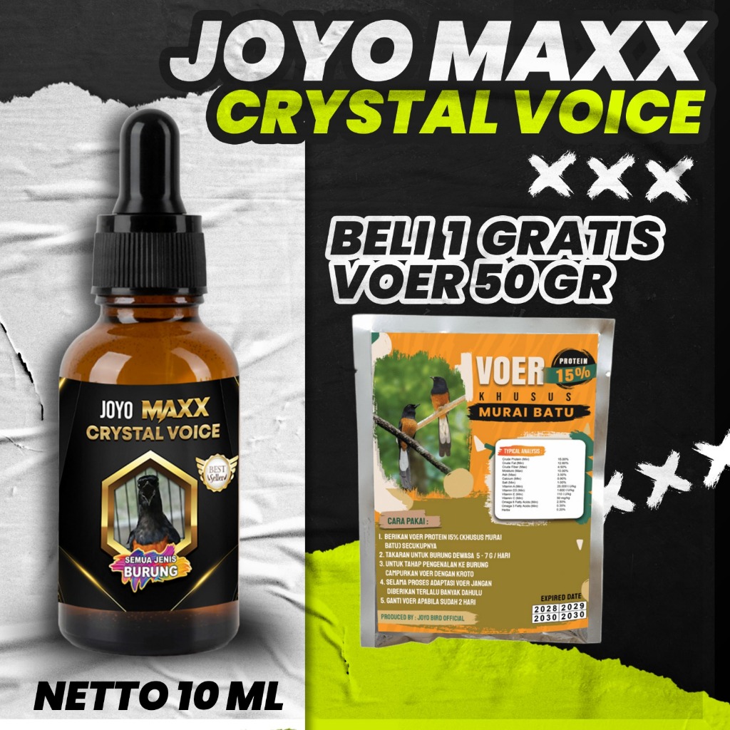 VITAMIN BURUNG SUARA JERNIH | OBAT BURUNG | SUARA BURUNG KRISTAL | SUARA BURUNG MERDU | MAXX CRYSTAL