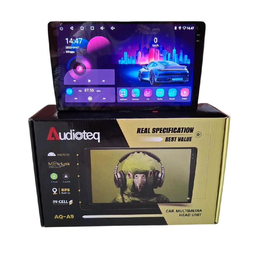 Headunit Android 9" Audioteq AQ-A9 ram 4/64 gb
