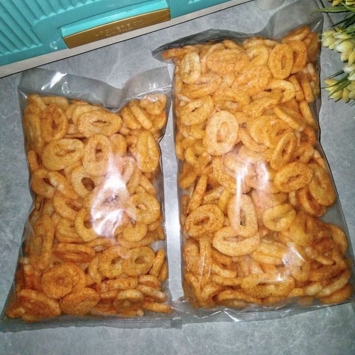 [200gr] KERUPUK RING PEDAS, KERUPUK KOIN PEDAS  / KERUPUK SUPER PEDAS