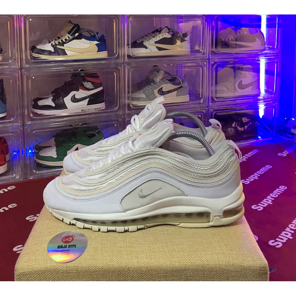AIR MAX 97 TRIPLE WHITE , AIR MAX 97 WHITE , NIKE AIR MAX 97 , SEPATU , SHOES , SNEAKERS